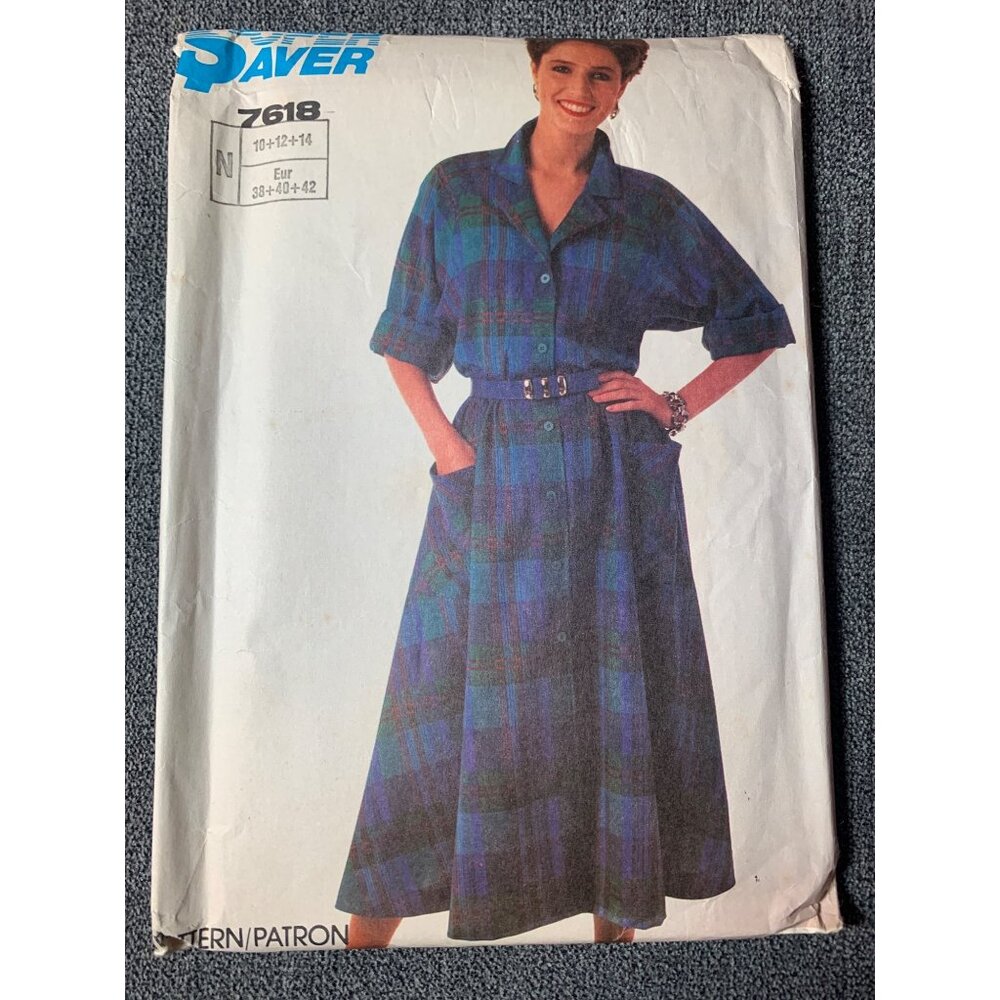 Simplicity Misses Dress Sewing Pattern Size 10 12 14 7618 - uncut